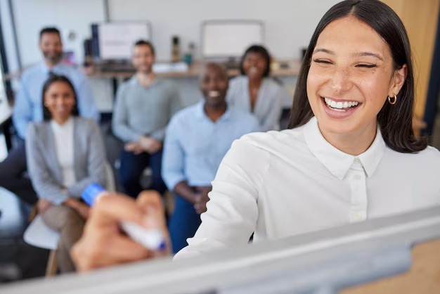 business woman writing coaching 1